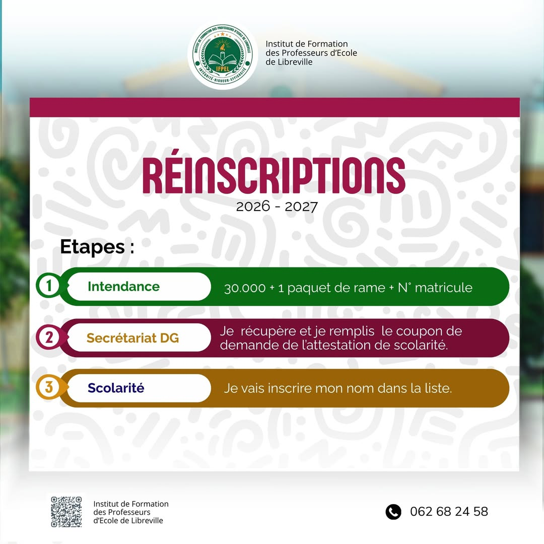 Campagne Officielle des Réinscriptions & Validation des Dossiers Pédagogiques